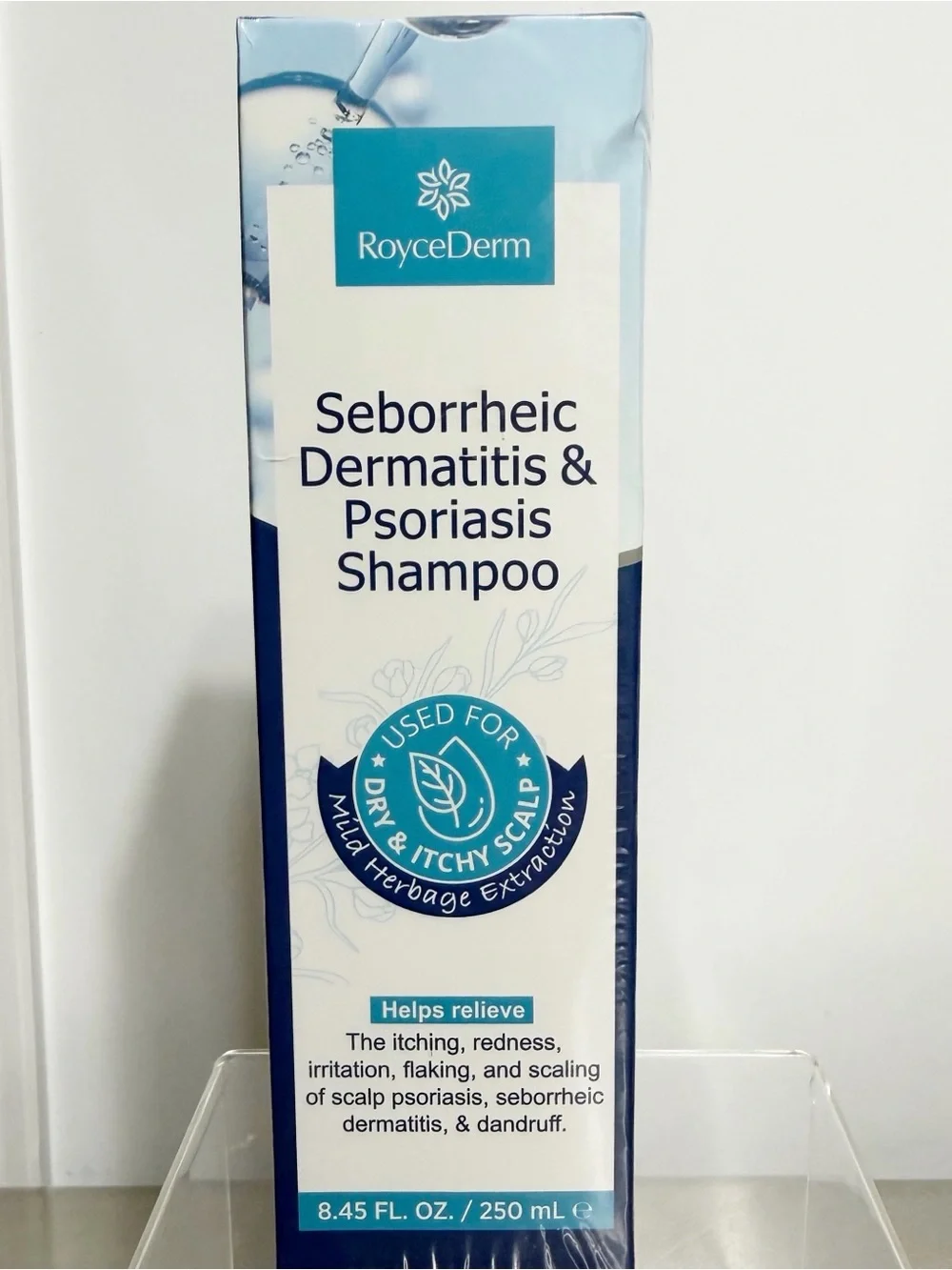 RoyceDerm Seborrheic Dermatitis & Psoriasis Shampoo 250mL EXP 2027 New / Sealed